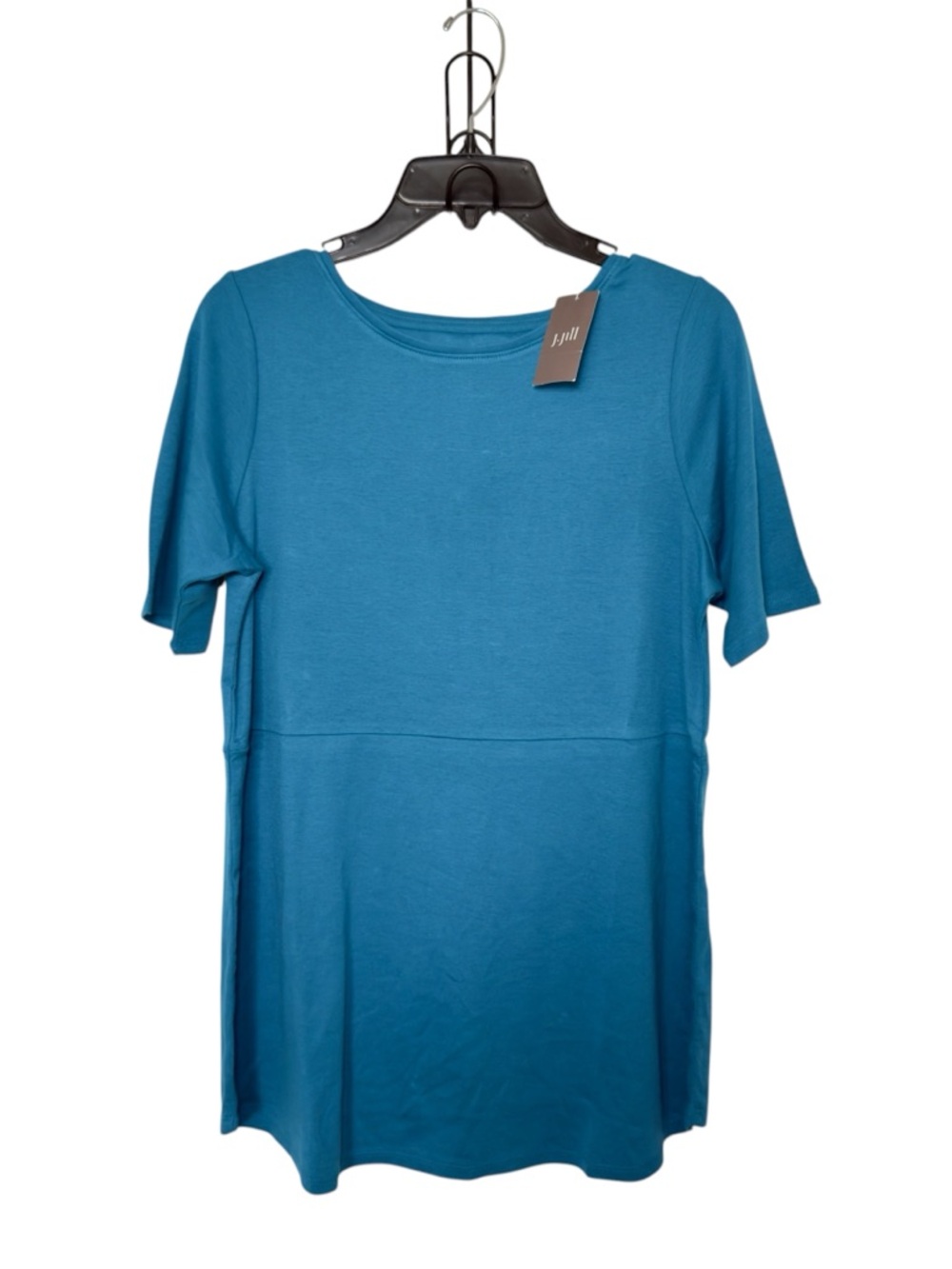 J. Jill Tahitn Teal Medium Round Neck Tee Shirt Normcore Soft Minimalist Casual